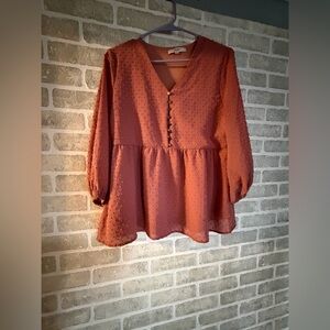 Elegant Pink Buttoned Blouse